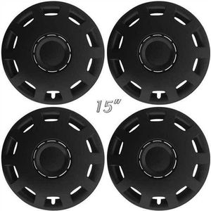 Wieldoppen GRANIT-B 15 inch mat zwart. Set a 4 stuks in doos (a.u.b. tekst lezen!)