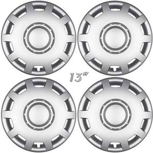 Wieldoppen GRANIT-S 13 inch mat zilver. Set a 4 stuks in doos (a.u.b. tekst lezen!)