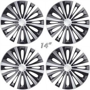 Wieldoppen MULTI-GTS 14 inch zilver/zwart (set a 4 stuks in doos)