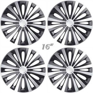 Wieldoppen MULTI-GTS 16 inch zilver/zwart (set a 4 stuks in doos)