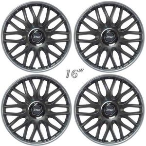 Wieldoppen ORDEN-RS 16 inch zilver/antraciet/chroom center (set a 4 stuks in doos)