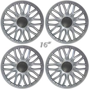 Wieldoppen ORDEN-S 16 inch zilver/antraciet center (set a 4 stuks in doos)