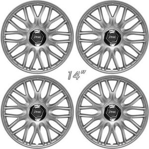 Wieldoppen ORDEN-SC 14 inch zilver/chroom ""moer"" (set a 4 stuks in doos)