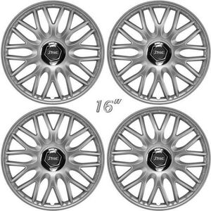 Wieldoppen ORDEN-SC 16 inch zilver/chroom ""moer"" (set a 4 stuks in doos)