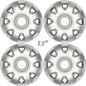 Wieldoppen set AERO-S 13 inch in zilver. Set a 4 stuks in doos (a.u.b. tekst lezen!)