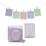 Fujifilm Instax Mini 12 accessoires - Cameratas, fotokaarten met clips & fotoalbum - Lila Paars