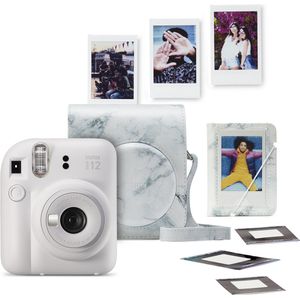 Fujifilm - Instax Mini 12 Bundel - Instant Camera - Clay White & Marble