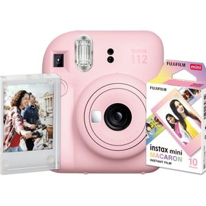 Fujifilm Instax Mini 12 Bundel - Instant camera + 1 x 10 stuks film (macaron) & fotolijst - Blossom Pink
