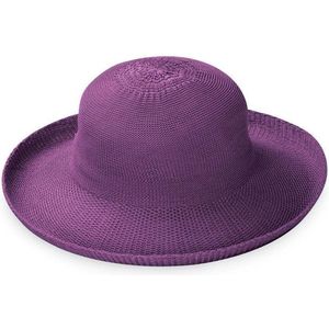 Breton Strandhoed Dames UV werende Hoed Verstelbare Maat House of Ord - Maat: M-L: 58 cm - Paars