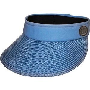 Morgan Visor Golf Zonneklep Dames Cap - Oprolbaar - Klittenband - Maat: 58cm - Kleur: Blauw