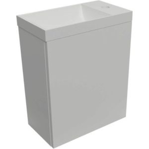Fonteinset Aquasplash Luna 54,3x39,7x21,8 cm Glans Wit Met Marble Fontein Met Overloop Glans Wit