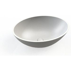 Waskom BWS Prince Cast Marble 49x34 cm Ovaal Mat Wit