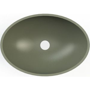 Waskom Aquasplash Prince Cast Marble 49x34 cm Ovaal Mat Groen
