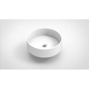 Arcqua Case Waskom Rond Ã˜40 cm Cast Marble Mat Wit