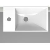 Arcqua Marble Free fontein - 40x22x12cm - kraangat links - glans wit WAS105896