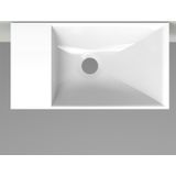 Arcqua Marble Free fontein glans wit 40x22x12 cm links zonder overloop en kraangat