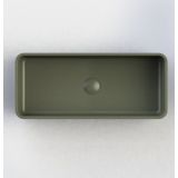 Arcqua Case Waskom Rechthoek 60 x 26 cm Cast Marble Mat Groen