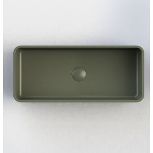 Opbouw waskom arcqua case rechthoek 60x26 cm mat groen