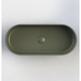 Arcqua - Case - Waskom - Ovaal - Mat Groen - Cast Marble