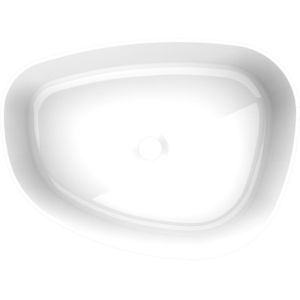 Waskom Arcqua Rocker Cast Marble 50x37 cm Organisch Glans Wit