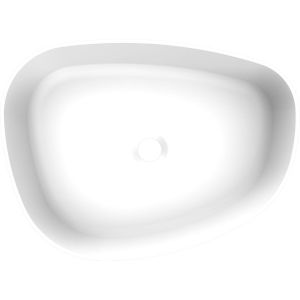 Arcqua Rocker Waskom Organisch 50 x 37 cm Links Cast Marble Mat Wit