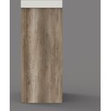 Arcqua Luna Fonteinset 54.3x39.7x21.8cm Canyon Oak met marble fontein met overloop mat wit FNK412795