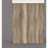 Arcqua Luna Fonteinset 54.3x39.7x21.8cm Canyon Oak met marble fontein met overloop mat wit FNK412795