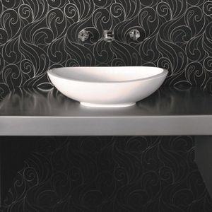 Waskom opbouw crosstone solid surface 61x36x17 cm mat wit