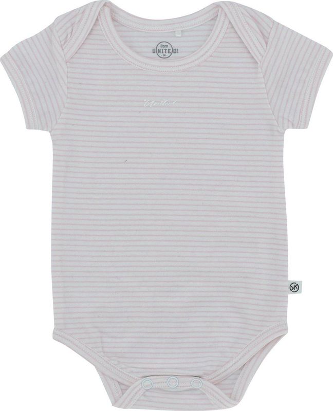 Born By Kiddo United Gestreepte Romper Wit/Lila