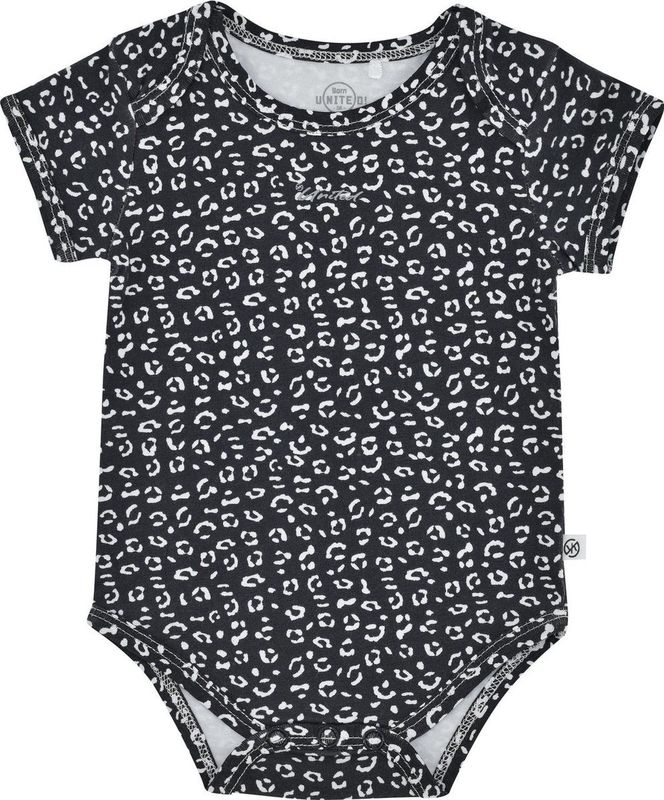 Born By Kiddo United Romper Antraciet/Wit