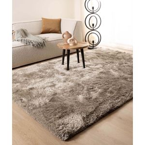 Shaggy Vloerkleed - Meadow - Grijs - 160x240 cm