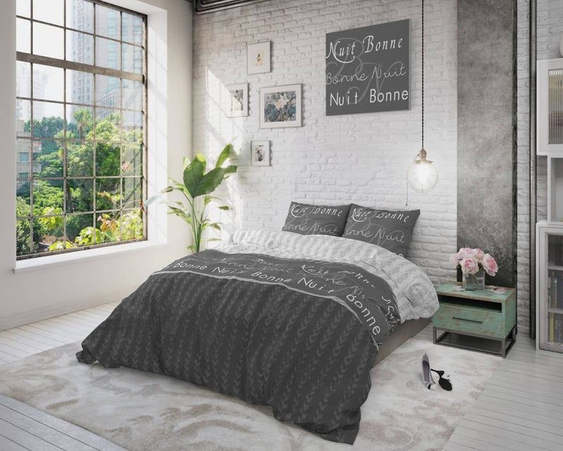 Sleeptime - Elegance Bella - Dekbedovertrek - Wit - Polyester-katoen - Dessin: Patroon