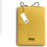 Dreamhouse Stone Washed Dekbedovertrek + 1 kussensloop Mosterd