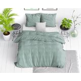 Dreamhouse Stone Washed Dekbedovertrek + 1 kussensloop Groen