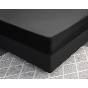 Primaviera Deluxe Satijnen - Hoeslaken - 90 x 200 - Zwart