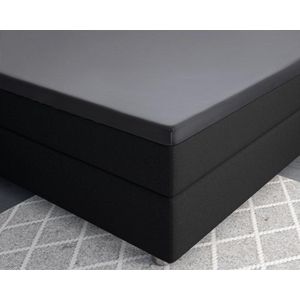 Primaviera Deluxe Satijnen - Topper Hoeslaken - 90 x 200 - Antraciet