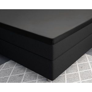 Primaviera - Deluxe - Hoeslaken - Zwart - Katoensatijn