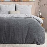 Dreamhouse Flanel Quinn - Dekbedovertrekset - Tweepersoons - 200x200/220 + 2 kussenslopen 60x70 - Antraciet