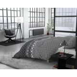 Sleeptime Flanel Cheng Dekbedovertrekset + 2 kussenslopen Antraciet