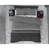 Sleeptime Flanel Cheng Dekbedovertrekset + 2 kussenslopen Antraciet