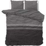 Sleeptime Flanel Cheng Dekbedovertrekset + 2 kussenslopen Antraciet