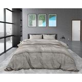 Sleeptime Flanel Stone Stripe Dekbedovertrekset + 2 kussenslopen Taupe