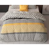 Dekbedovertrek - Grijs - Katoen - Eenpersoons