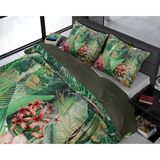 Dreamhouse Scandinavian Mentha - Dekbedovertrek - Eenpersoons - 140x200/220 + 1 kussensloop 60x70 - Groen