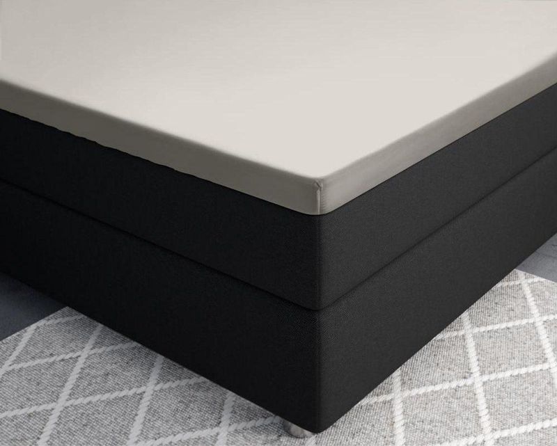 Primaviera Deluxe Splittopper Hoeslaken Satijn - 160 x 200 - Creme