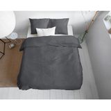 Primaviera Deluxe Uni Satijn - Dekbedovertrekset - Lits-Jumeaux - 240x200/220 + 2 kussenslopen 60x70 - Antraciet