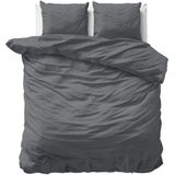 Primaviera Deluxe Uni Satijn - Dekbedovertrekset - Lits-Jumeaux - 240x200/220 + 2 kussenslopen 60x70 - Antraciet