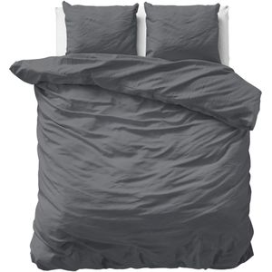 Primaviera Deluxe Uni Satijn - Dekbedovertrekset - Lits-Jumeaux - 240x200/220 + 2 kussenslopen 60x70 - Antraciet