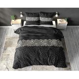 Sleeptime Dervio Dekbedovertrek - 200x200/220 + 2 kussenslopen 60x70 - Antraciet - Tweepersoons