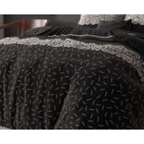 Sleeptime Dervio Dekbedovertrek - 200x200/220 + 2 kussenslopen 60x70 - Antraciet - Tweepersoons